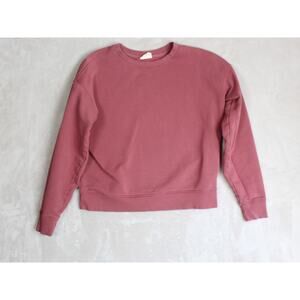 Pact Sweatshirt Womens XS Pink Organic Cotton Minimalist Cozy Lounge Athleisure